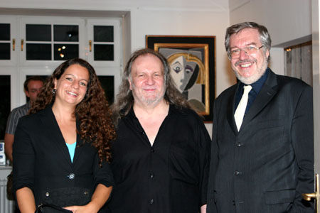 Janine Geisenhofer, Peter Pollak und Kurt Stellfeld, Verleger Gryphon-Verlag. Foto: Andrea Pollak